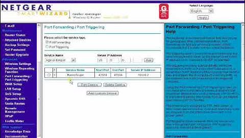 How to Portfoward a RSPS on Netgear