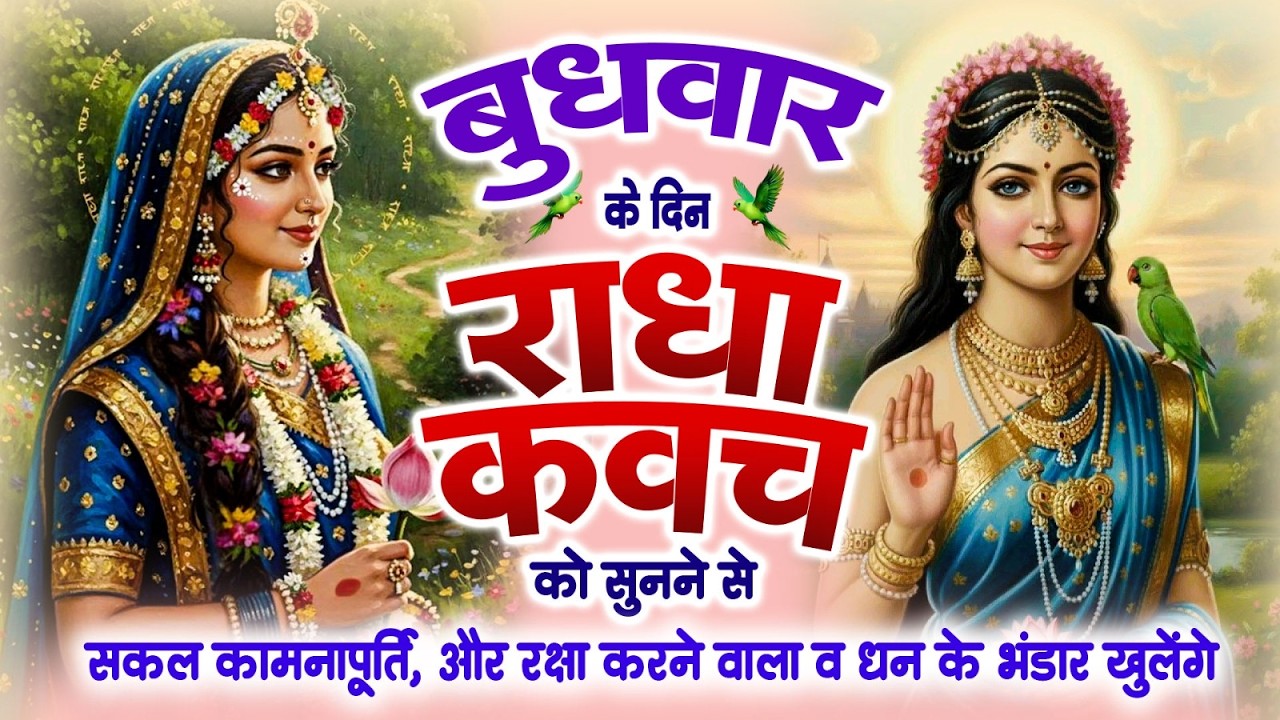 बुधवार दिन राधा कवच को सुनने से सकल कामनापूर्ति और रक्षा करने वाला व धन के भंडार खुलें~Radha Kavach