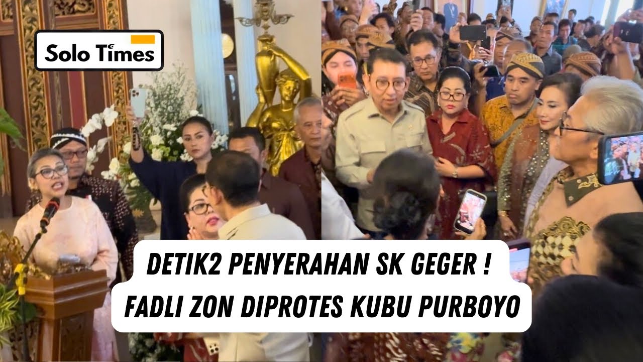 Detik2 Penyerahan SK Kemenbud Geger! GKR Timoer Tiba2 Interupsi Fadli Zon