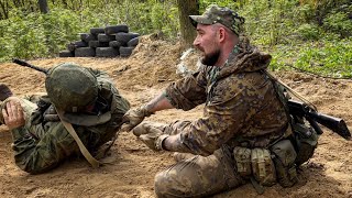 Изготовка к бою и передвижение по пластунски. Вариант. Фрагмент Тренировки.