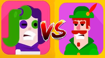 Bowmasters - Gameplay Walkthrough 28 Epic Wins - New Characters BAD GIRL Vs ROBIN