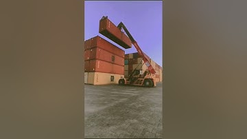 Sany#reachstaker#container#video#5hight#stacking