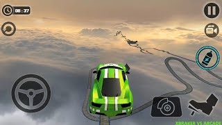 Impossible Stunt Car Tracks 3D All Cars unlocked: Green Car levels 13 to 15 - Android GamePlay screenshot 3