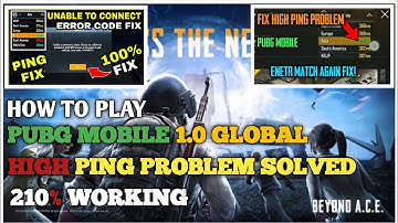 PUBG MOBILE HIGH PING PROBLEM SOLVE | LAG PROBLEM SOLUTION 200%WORKING