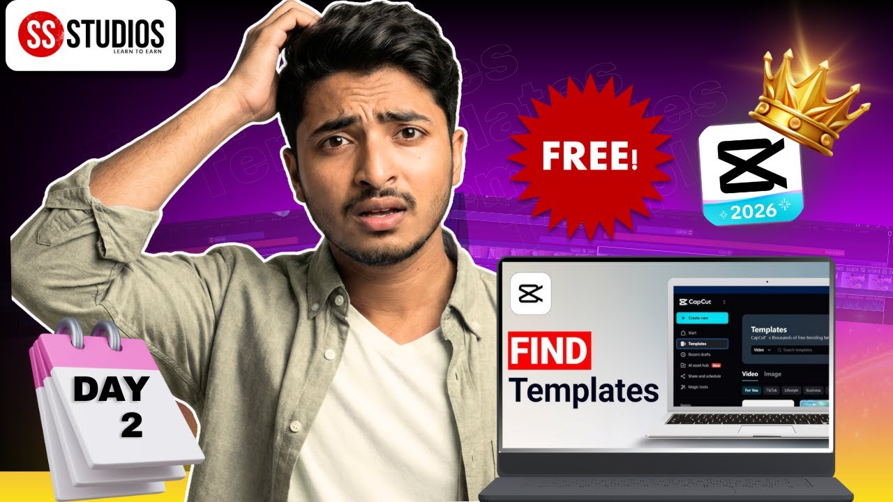 CapCut PC Tutorial 2026 – How to Import Templates & Replace Clips | Edit Faster (Day 2)