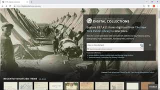 Brief Overview of the New York Public Library Digital Collections