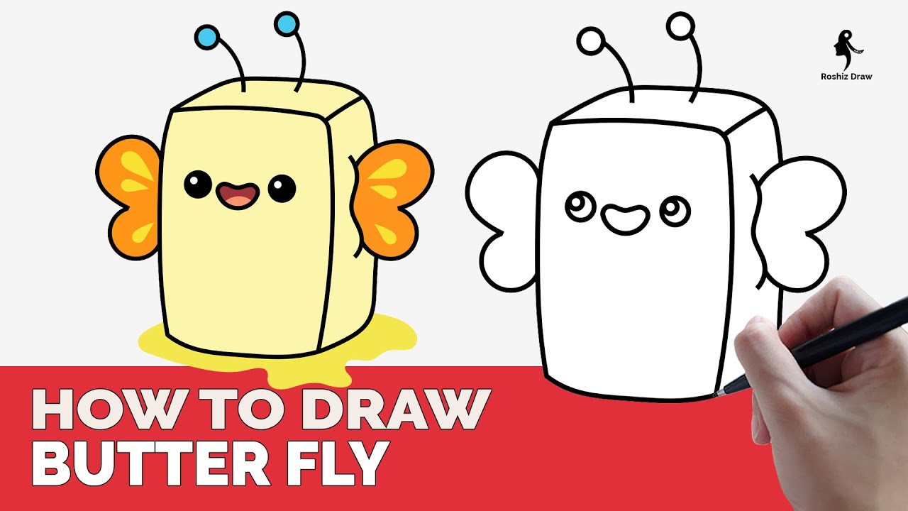 HOW TO DRAW BUTTER FLY EASY - YouTube