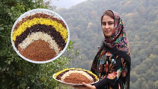 Best Iranian Lentil Pilaf Dressed With Fresh Minced Beef Meat and Raisins And The taste Of Saffron