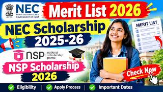 Merit List - NEC SCHOLARSHIP 2025-26 | NEC Merit Scholarship 2026 #necscholarship 