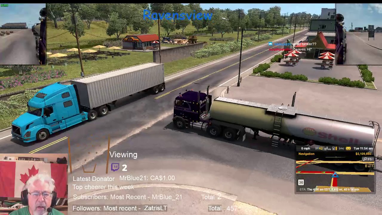ATS -C2C with quad tanker heading west - YouTube