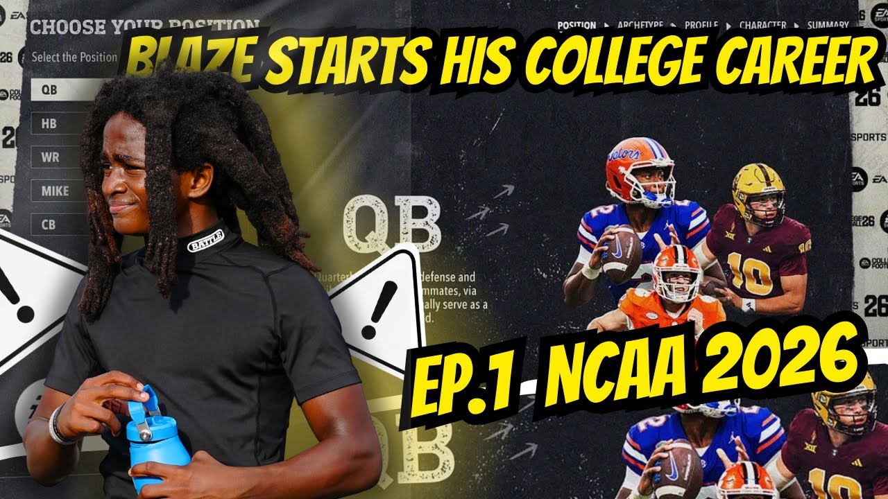 Blaze Starts His College Career! 🚨 Road to Glory Ep.1 | NCAA 2026 Gameplay + Savage Rejection 😳🔥
