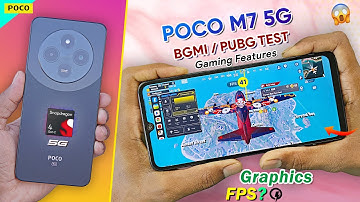 POCO M7 5g Bgmi Pubg Test | Poco M7 5g Bgmi Gaming Graphics FPS Test, Battery Drain Test Review