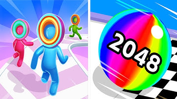 Layer man 3d VS Ball run 2048 Max All Level android iOS gameplay 