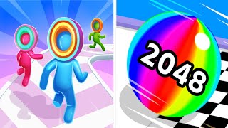 Layer man 3d VS Ball run 2048 Max All Level android iOS gameplay 