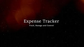 Expense Tracker - Full-stack application.