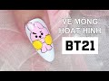 Vẽ Móng Tay Hoạt Hình Con Thỏ Cooky BT21