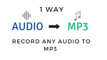 Record any Audio to | MP3  M4A  WAV  3GP  | 1 easy way |