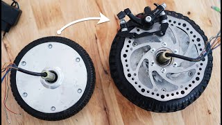 Brake disc and big tire hoverboard motor |  bitDad Electric Scooter build Part 1