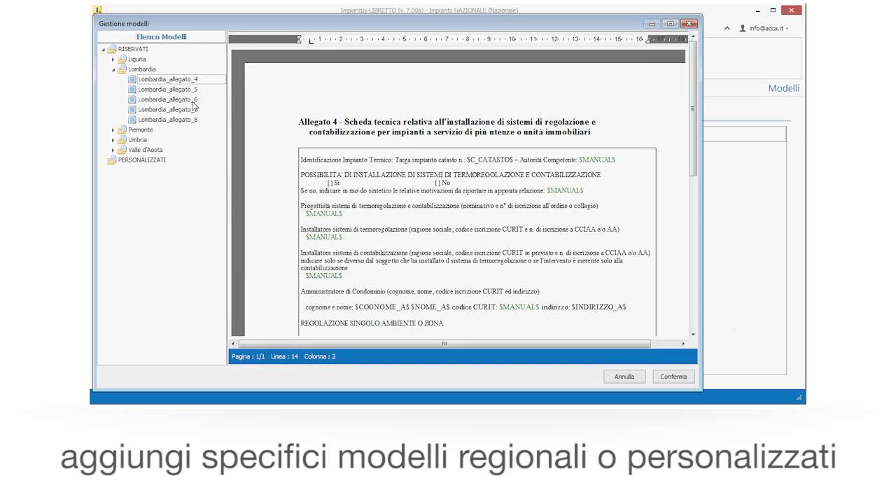 Software Libretti di impianto - Impiantus-LIBRETTO - ACCA software