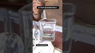 Is your diamond real? Testing the water theory. Read description. #diamond #fakenews #cubiczirconia