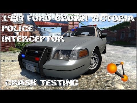 BeamNG Drive 1999 Ford Crown Victoria Police Interceptor Crash Testing #67 - Insanegaz