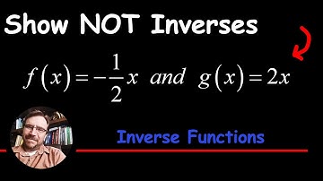 Prove Functions are NOT Inverses using Composition