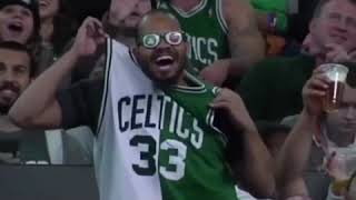 Boston Celtics dance cam funny fan doing  the robot  (SUBSCRIBE!!)