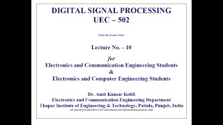 DSP_LECTURE_10 on (Discrete-Time Signal-Processing)
