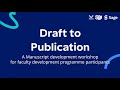 Vikalpa | IIM Ahmedabad | Draft to Publication: Manuscript Development Workshop | Highlights