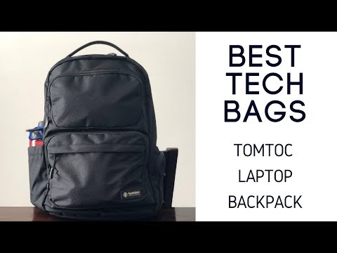 what's-in-my-budget-tech-bag-|-tomtoc-business-and-travel-laptop-backpack-review