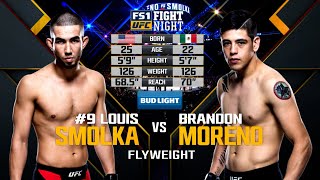 UFC Debut: Brandon Moreno vs Louis Smolka | Free Fight