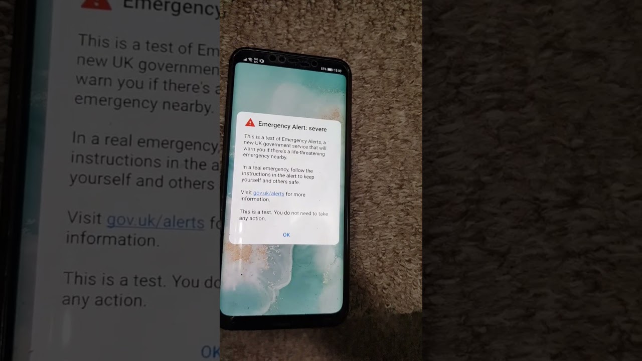 U.K. Emergency Alert Test