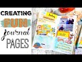 Creative Journaling Session - Rainbow Video Hop | Orange | CREATING FUN JOURNAL PAGES