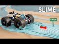 Driving LEGO Car on Sticky Slime - Will It Escape | Smart Lego