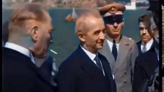 Mustafa Kemal Atatürk’ün Yapay Zeka İle Renklendirilmiş İsmet İnönü Deniz Üstü Köpürür Resimi