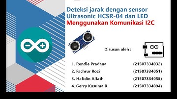 Deteksi jarak dengan sensor Ultrasonic HC-SR04 dan LED Menggunakan Komunikasi I2C