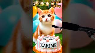 Karime Birthday Happy Birthday Song With Names Adorable Cute Cat
