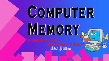Computer Memory Classification| Primary Memory | Secondary Memory | ICT | 2022