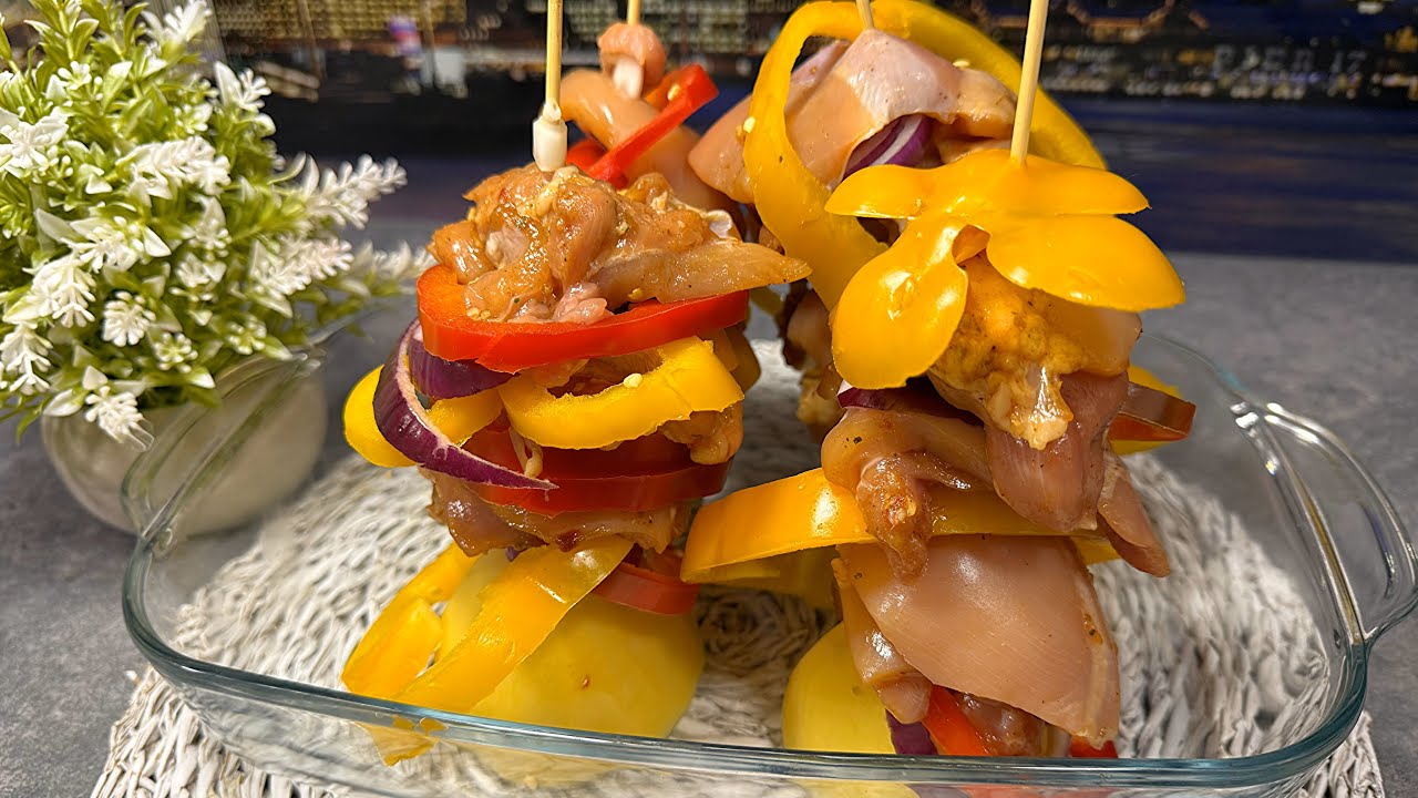 🍗 Без мангала, без заморочек — А ВКУС КАК С ОГНЯ! Курица на шпажке в духовке 🔥