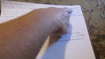 3.1:  The Constant e and Continuous Compound Interest