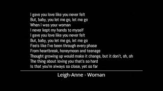 Leigh Anne - Woman (Lyrics)