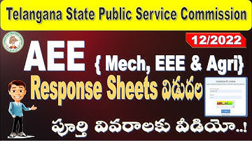 TSPSC AEE mechanical, Electrical & Agriculture KEYS Released  For all aspirants by SRINIVASMech