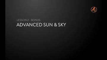 Vray Tutorial #Lesson 2 - 3. Advanced sun & sky parameters