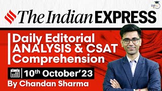 Indian Express Editorial Analysis by Chandan Sharma | 10 October 2023 | UPSC Current Affairs 2023