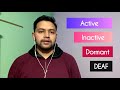 What is active inactive dormant  deaf account