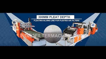 INDRO HEPA pp fiberglass air filter pleating gluing machine production line