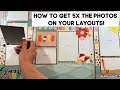 How to get 5x more photos on your scrapbooking layout using Flip Flaps!