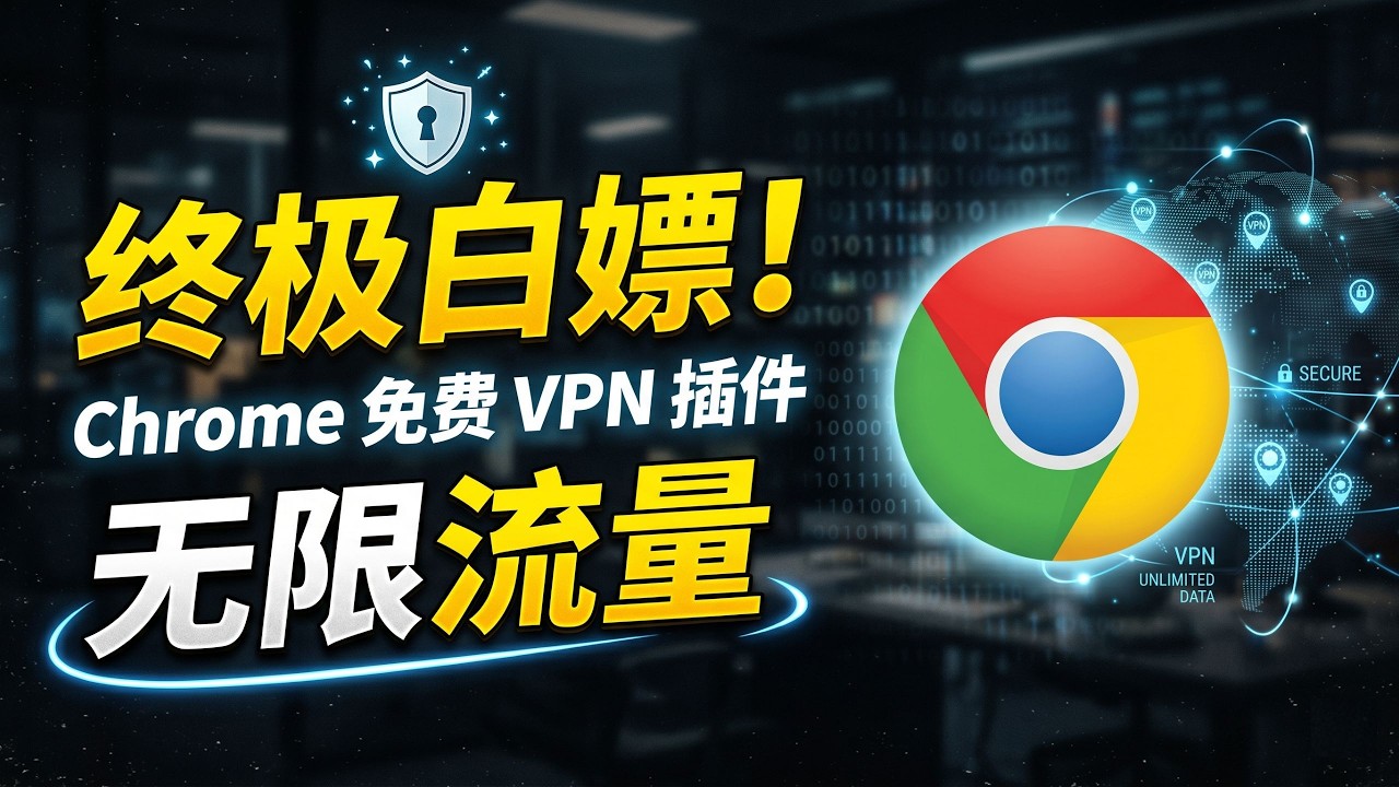 终极白嫖!4款吊打付费的 Chrome 免费 VPN 插件,无限流量、4K秒开不卡顿! - YouTube