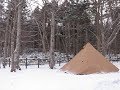 おば女子雪中ソロキャンプ 病みあがりキャンプ