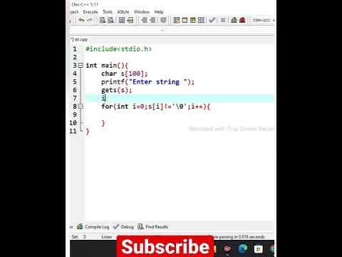 Calculate the length of the string in C - YouTube
